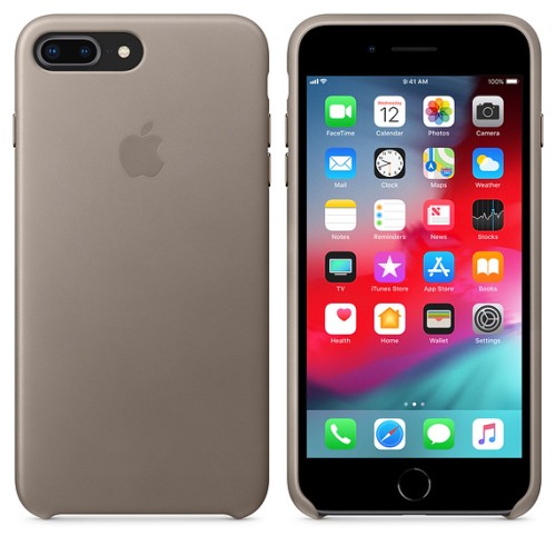 APPLE Custodia in pelle per iPhone 8 Plus / 7 Plus - Grigio talpa APPLE Custodia in pelle per iPhone 8 Plus / 7 Plus - Grigio talpa